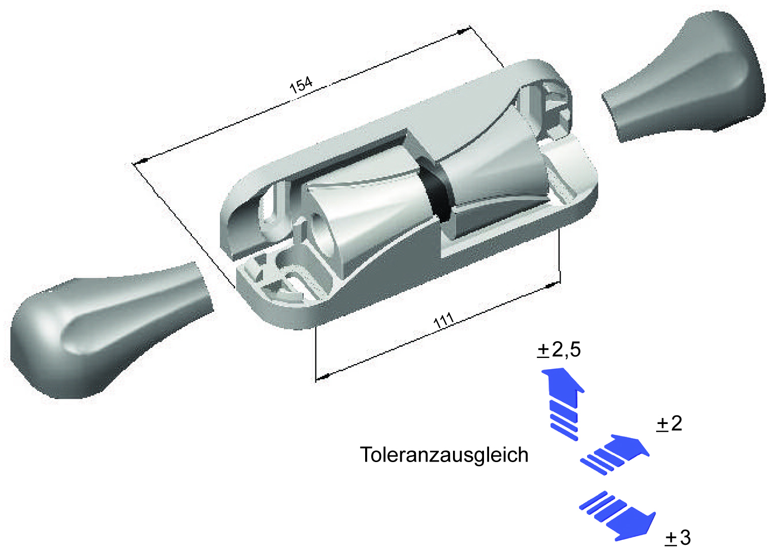 Kantenscharnier 7514 links nicht steigend-7514-020073-Kantenscharnier , Kühl- & Tiefkühlraumtürverschlüsse-Rahrbach