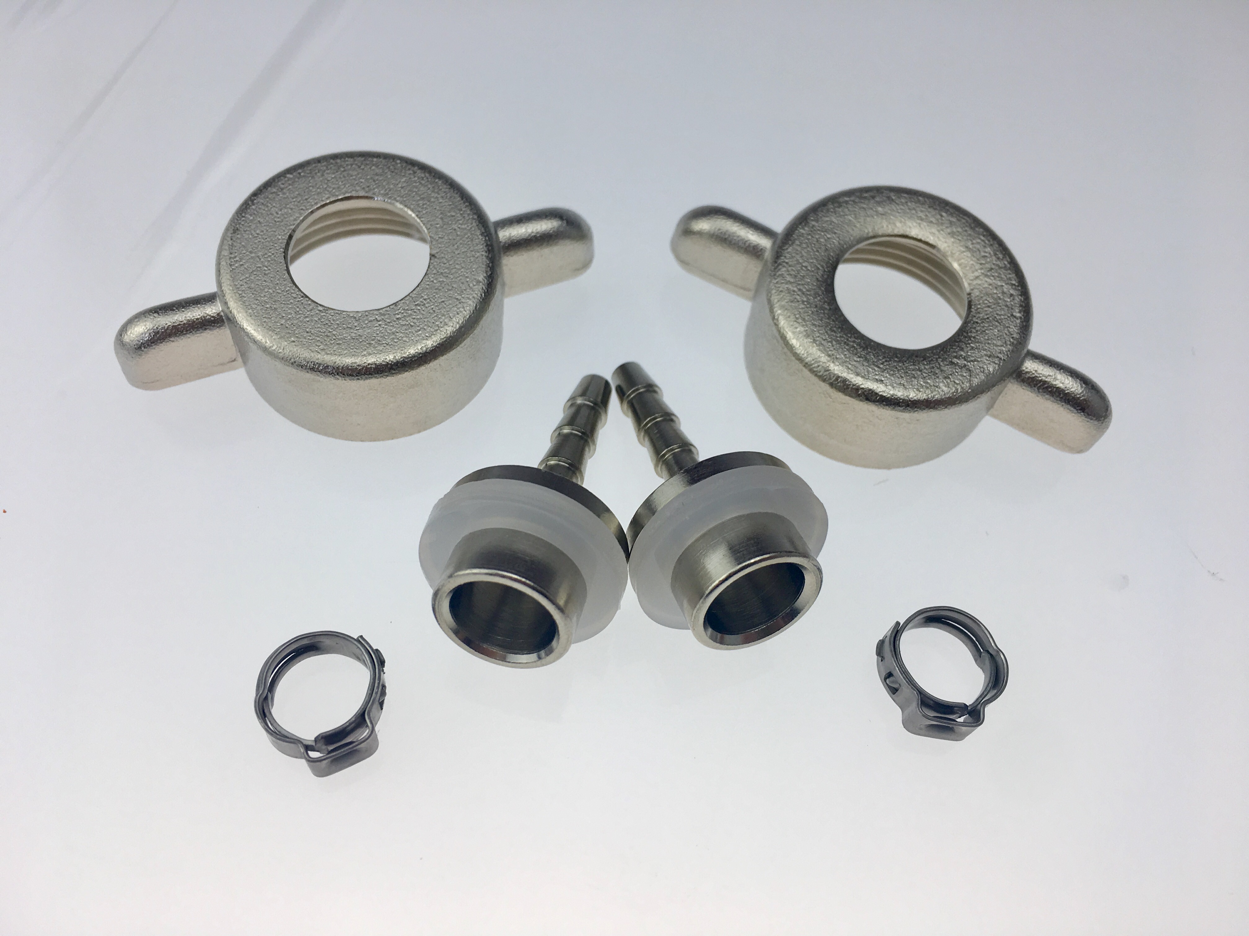 Mutter Tüllen Set für Co2 Schlauch 4 mm Bier Zapfanlage Druckminderer-SW10585-Mutter Tüllen Set für Co2 Schlauch 4 mm Bier Zapfanlage Druckminderer-getraenkezapfanlagen.net
