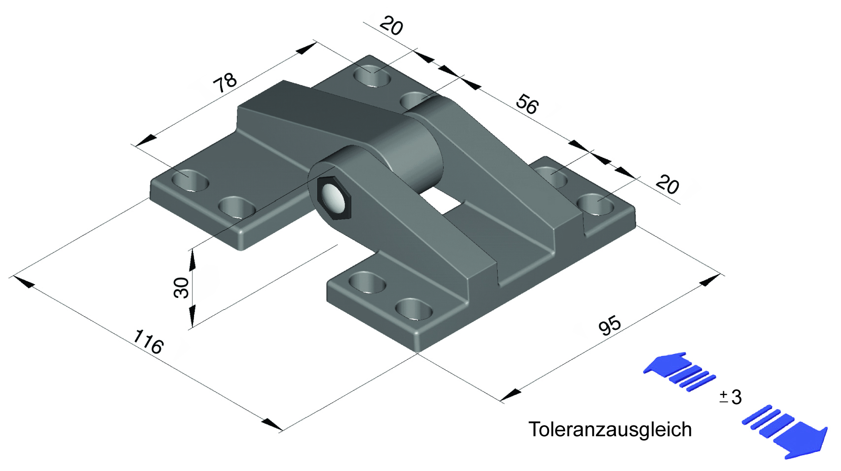 Scharnier 7902-7902-020341-Kantenscharnier , Kühl- & Tiefkühlraumtürverschlüsse-Rahrbach