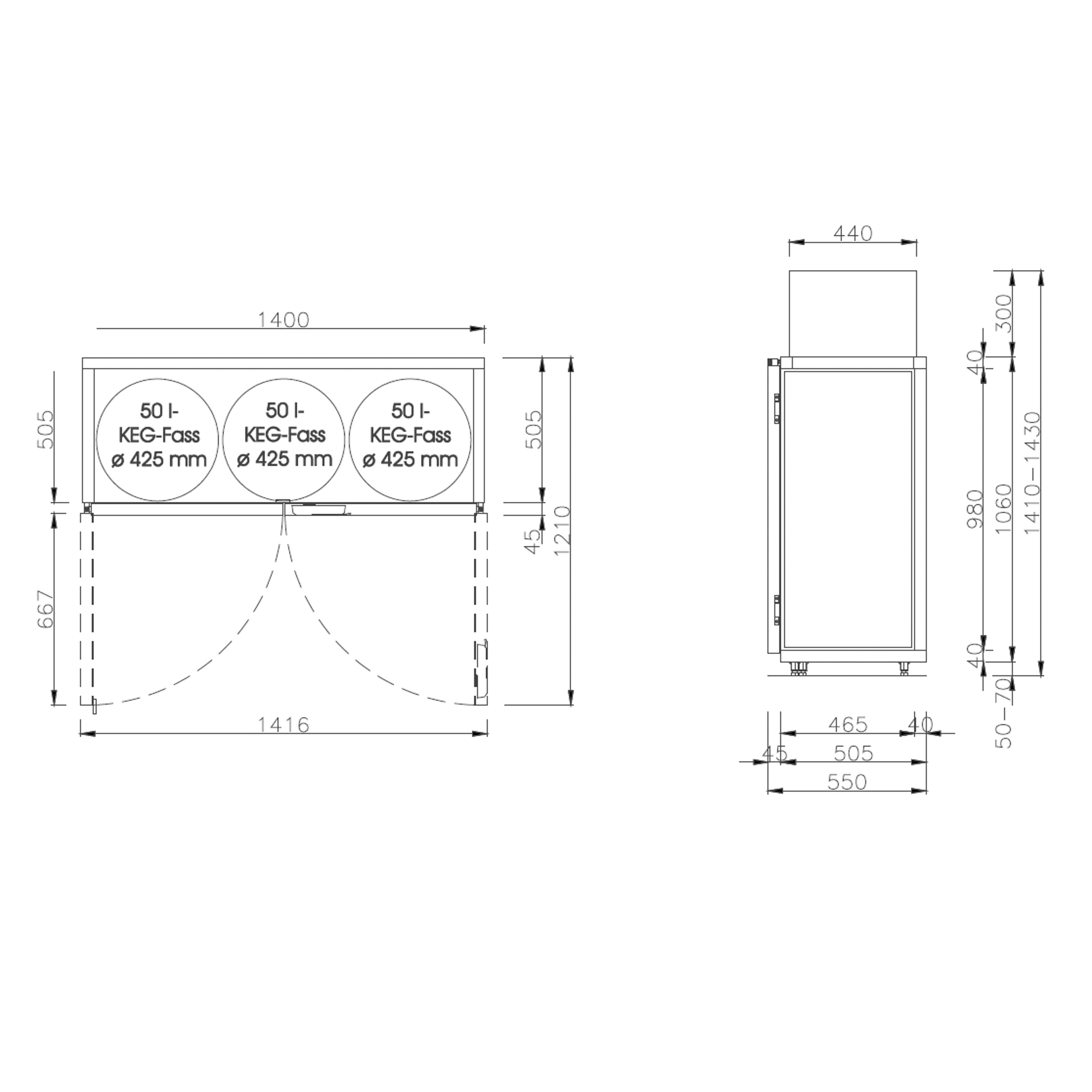 Fassvorkühler Fasskühler Fassbox für 3 KEG Fässer-FK3-VZheM-Fassvorkühler Fasskühler Fassbox für 3 KEG Fässer-Hefa