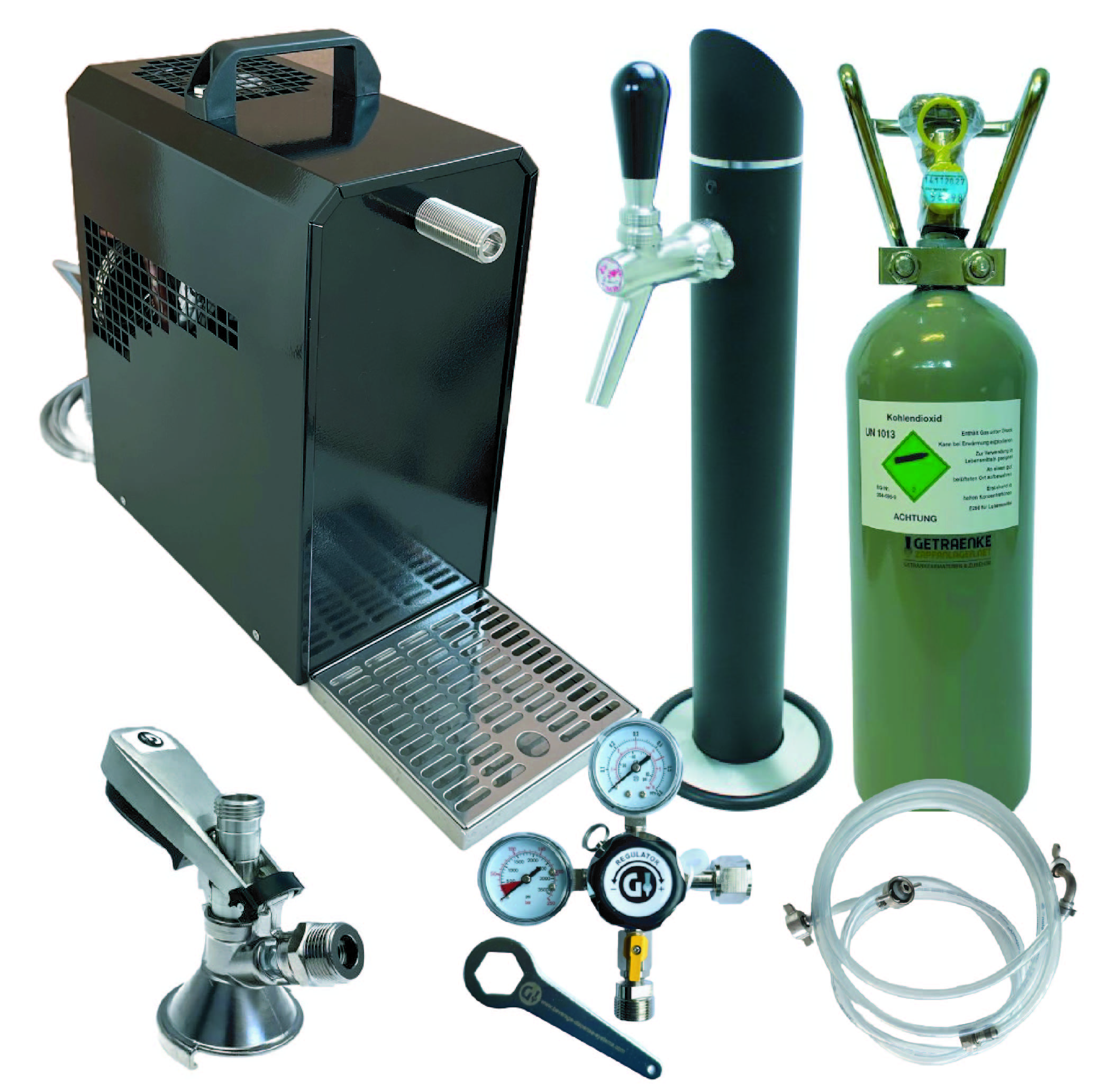 Set complet de pompe à bière sous évier avec colonne de débit 35 litres